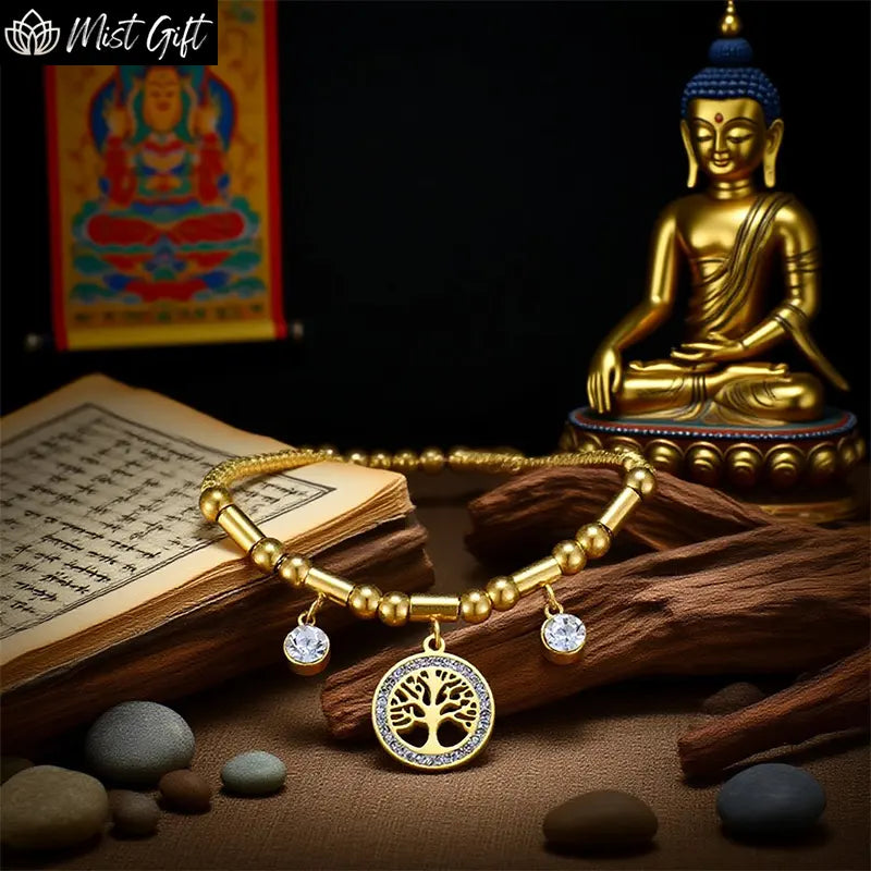 Mistgift Tree of Life Charm Bracelet with Sparkling Zircon