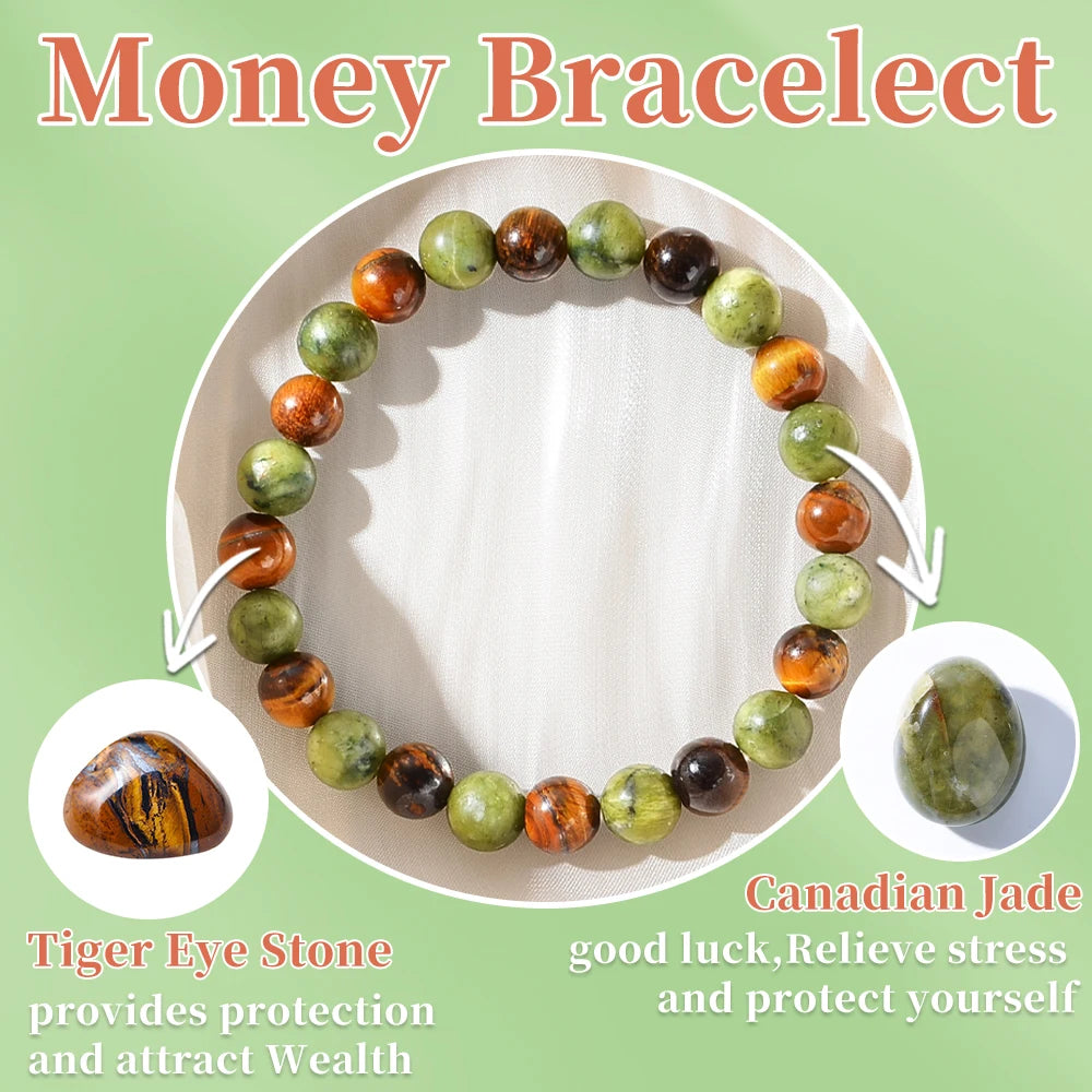Mistgift Natural Stone Prosperity and Abundance Attracting Bracelet