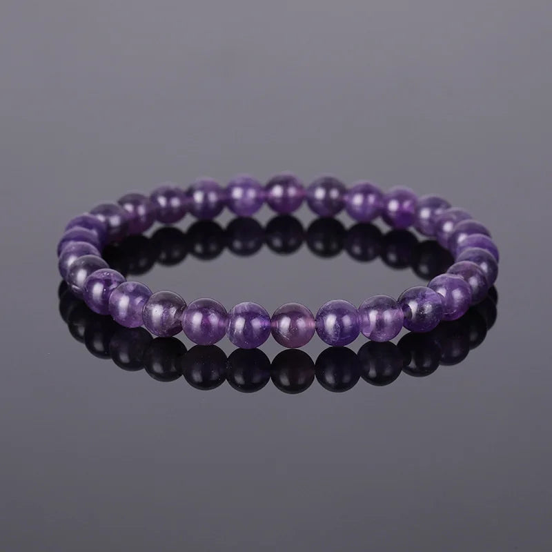Mistgift Natural Amethyst Beads Bracelet