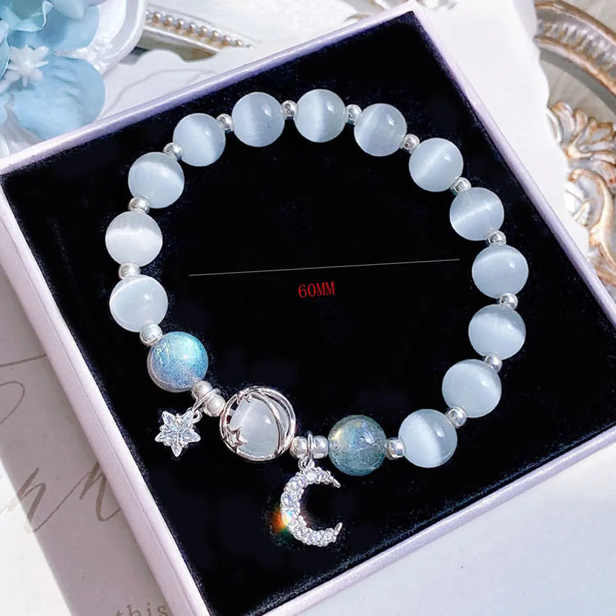 Mistgift Cat's Eye Stone Moonlight Star Moon Crystal Bracelet