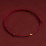 Mistgift Handmade Gold Color Beads Red Rope Good Luck Bracelets Gifts For Her