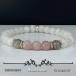 Mistgift Moonstone & Rose Quartz Bracelet to Encourage New Beginnings