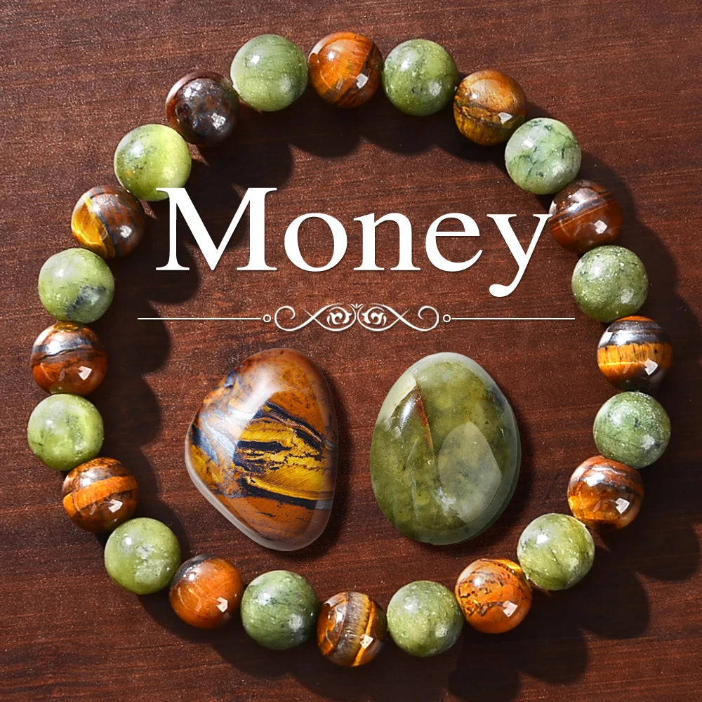 Mistgift Natural Stone Prosperity and Abundance Attracting Bracelet