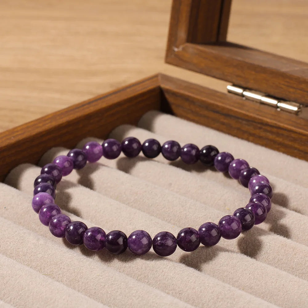Mistgift Natural Amethyst Beads Bracelet