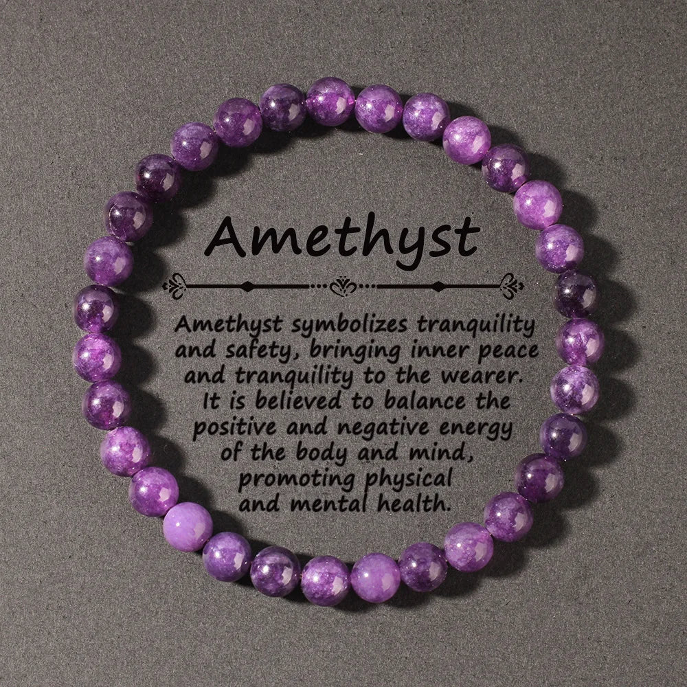 Mistgift Natural Amethyst Beads Bracelet