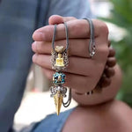 Mistgift Buddhist Shakyamuni Dharma Vessel Exorcism Vajra Pendant Necklace Gift for Wealth