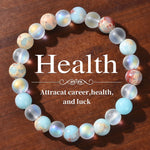 Mistgift Aura Quartz and Ocean Sediment Beaded Bracelet Bringing Abundance & Prosperity