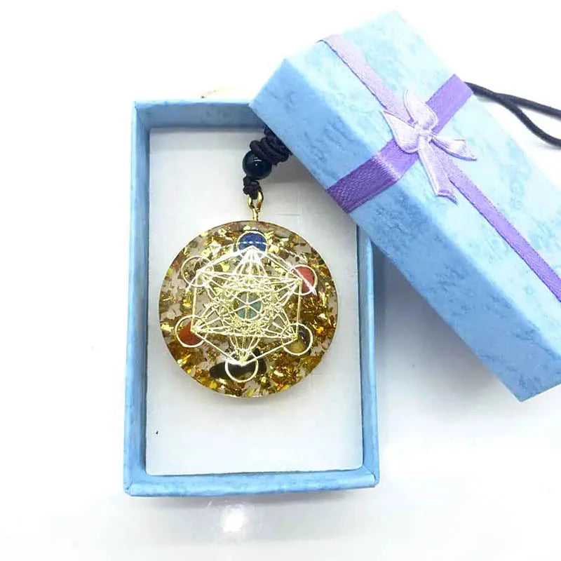 Mistgift Malachite Tree of Life Chakra Healing Necklace Pendant