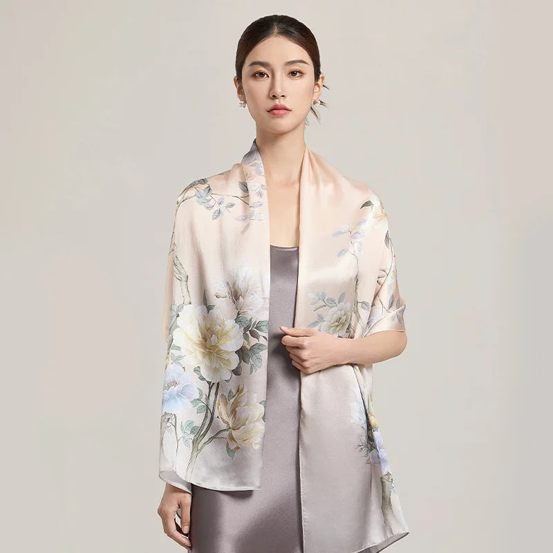 Mistgift Women 100% Silk Scarf