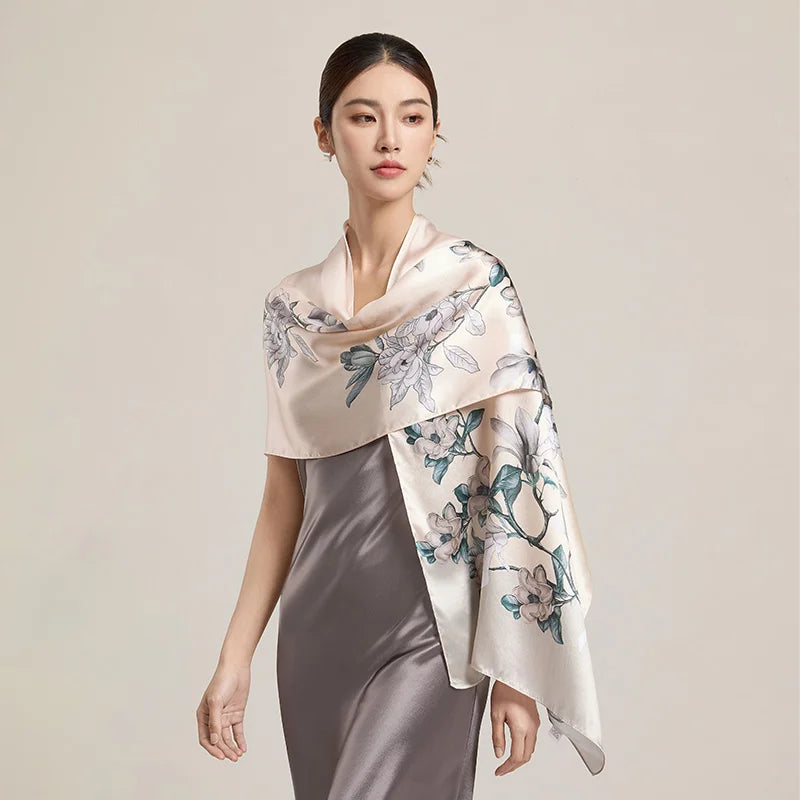 Mistgift Women 100% Silk Scarf