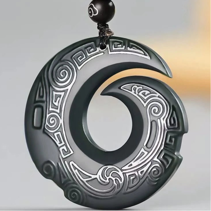 Mistgift Obsidian Raw Stone Necklace