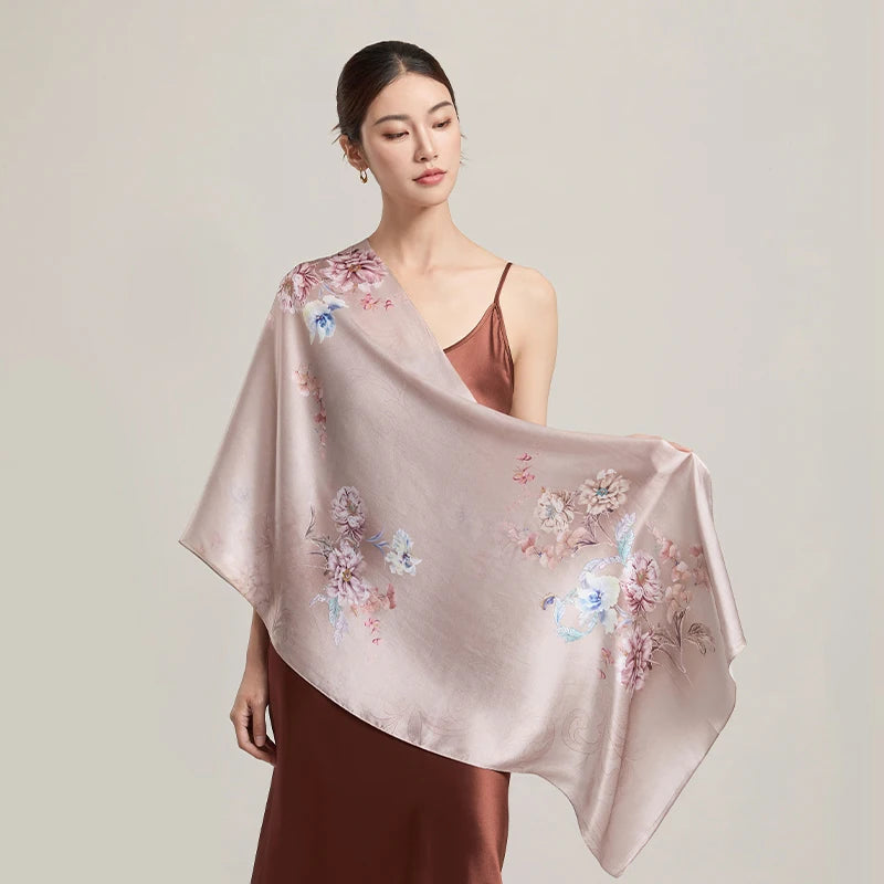 Mistgift Women 100% Silk Scarf