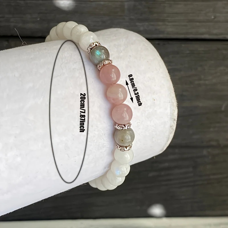 Mistgift Moonstone & Rose Quartz Bracelet