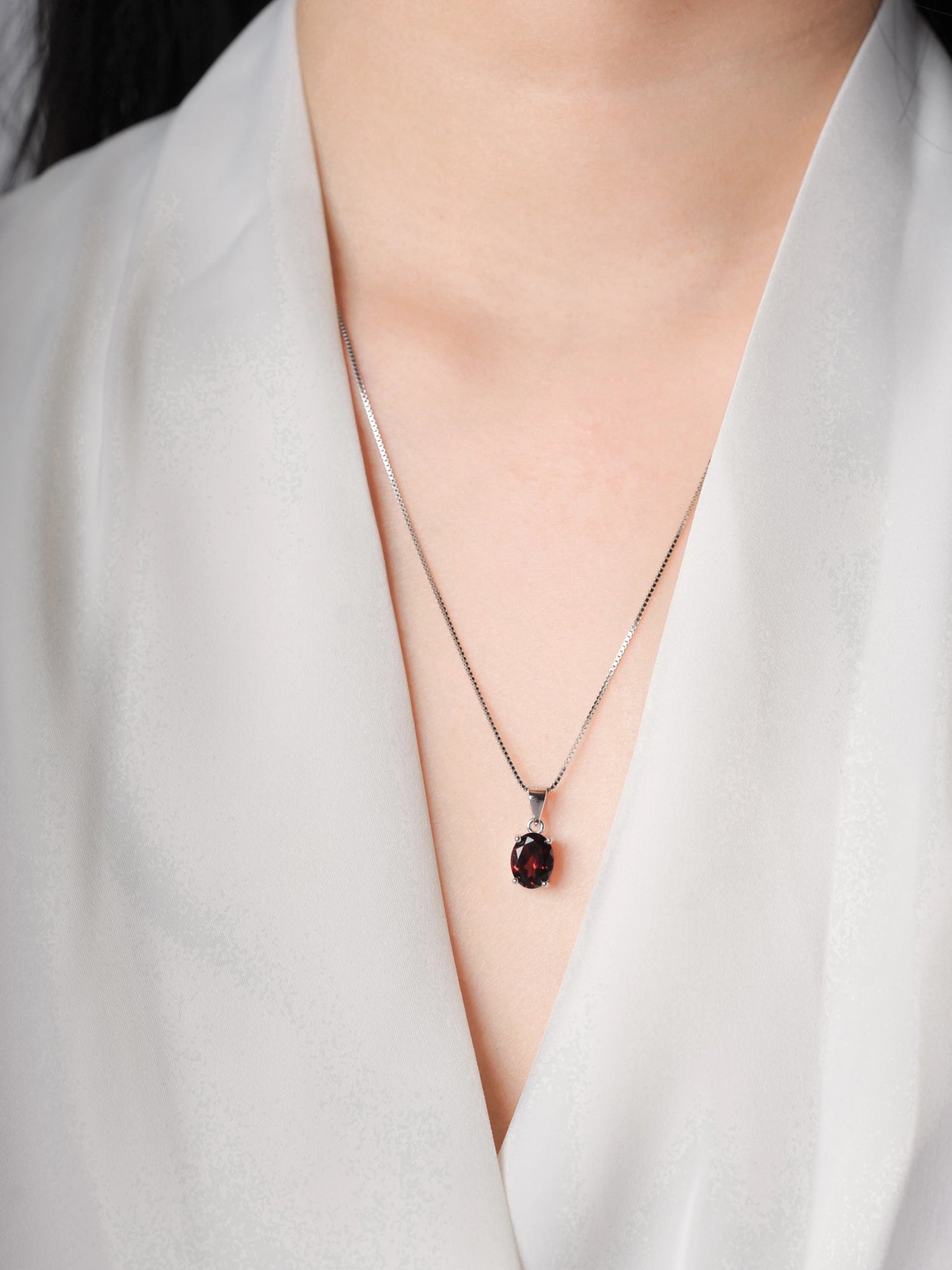 Mistgift Pendant Necklace Made of  Healing Crystals Including Citrine, Amethyst, Topaz and Garnet