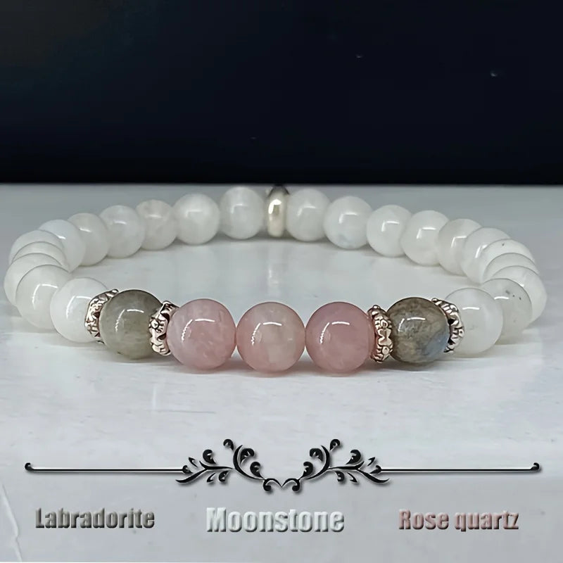 Mistgift Moonstone & Rose Quartz Bracelet