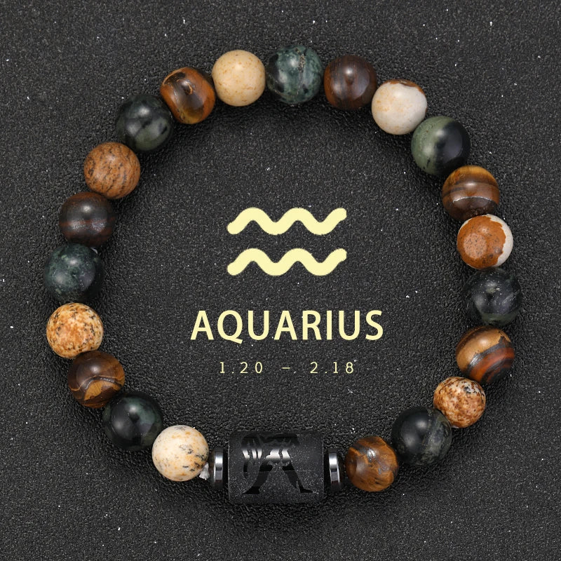Mistgift 12 Zodiac Natural Stone Bracelets