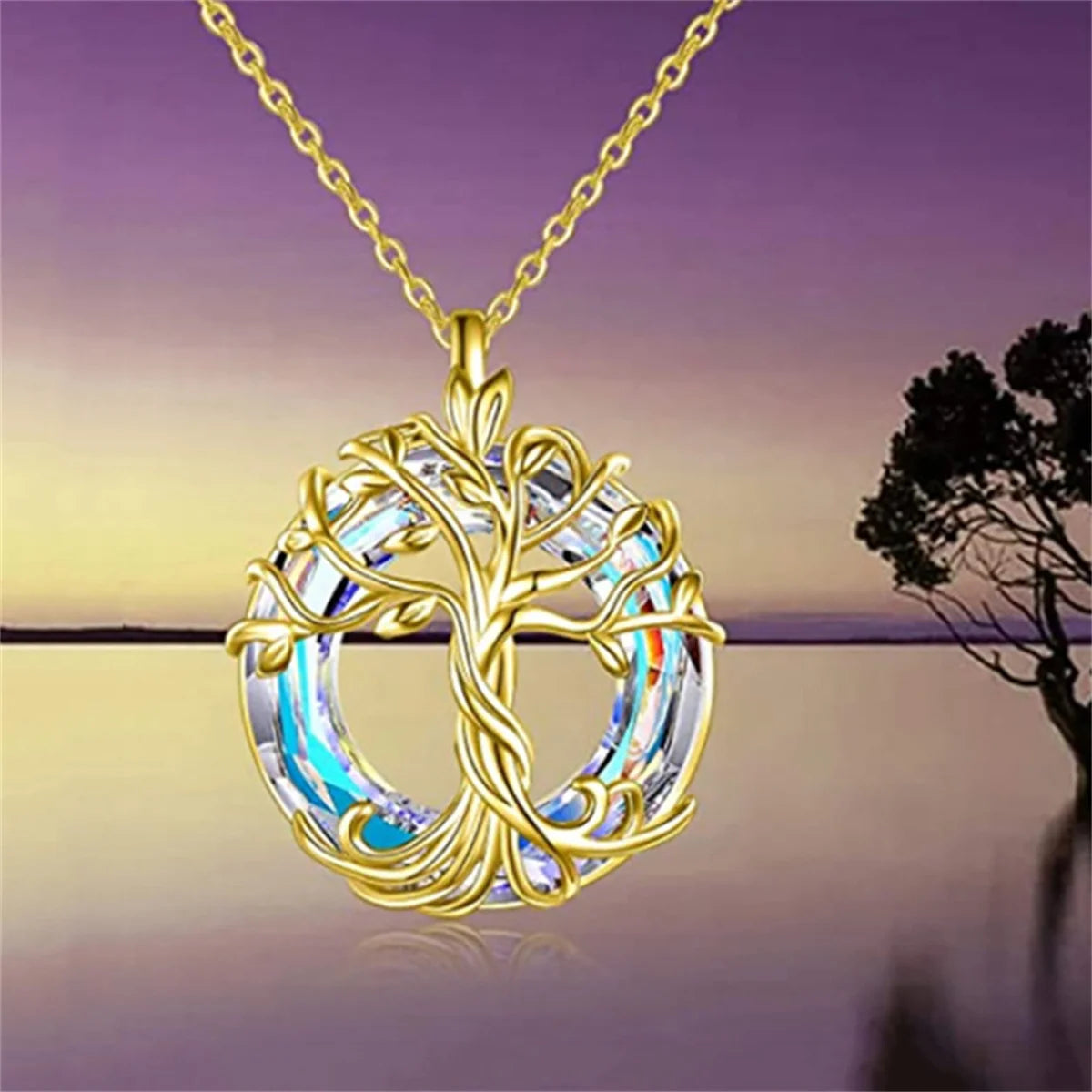 Mistgift Tree of Life with Circle Crystal