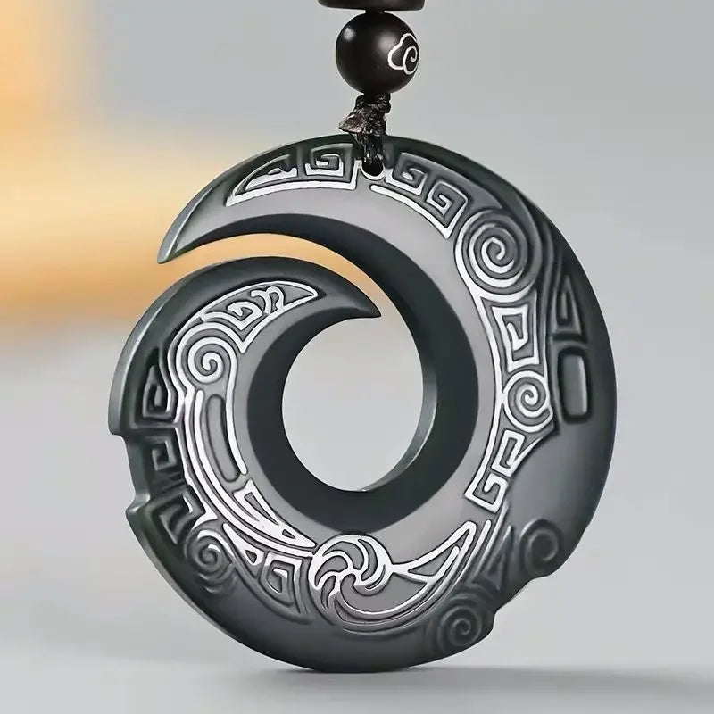 Mistgift Obsidian Raw Stone Necklace